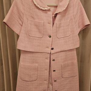 Sandro Pink Tweed Women's Dress Size 38